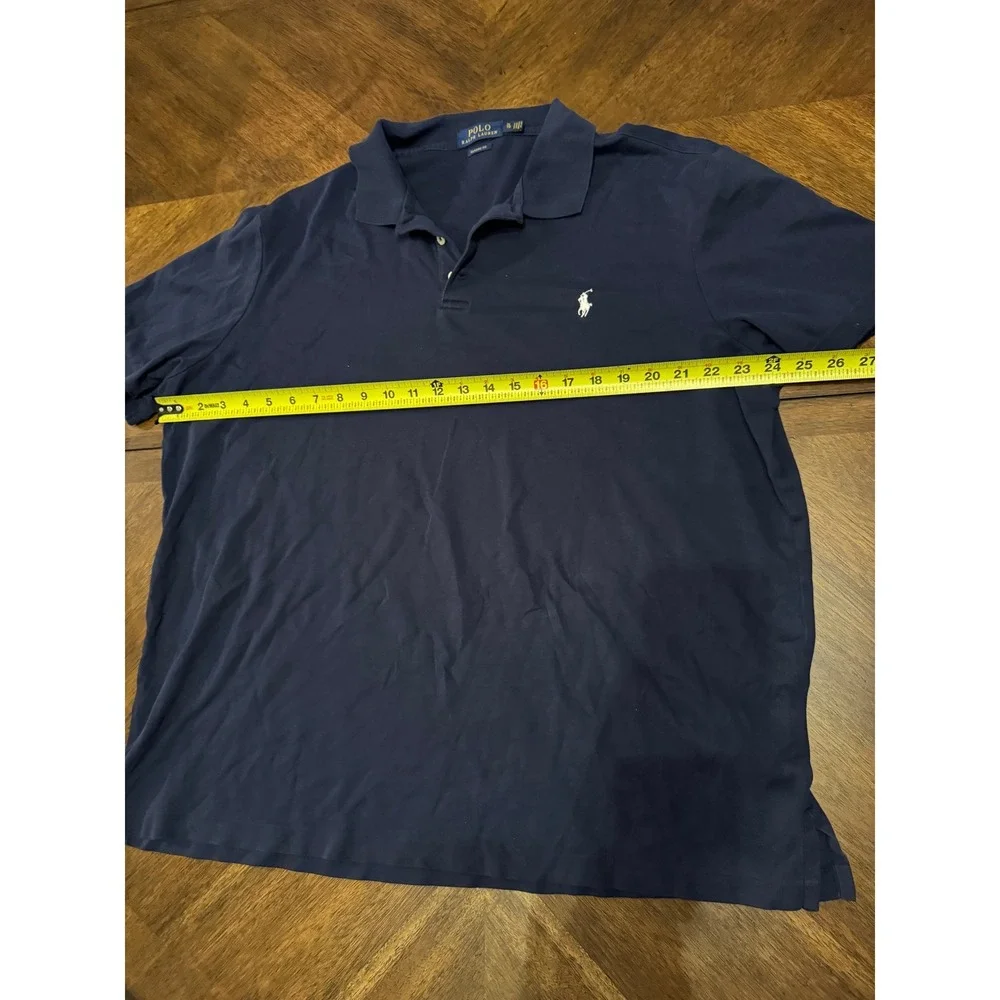 Polo Ralph Lauren Navy‎ Blue Classic Fit Polo Shirt Mens XL |W1